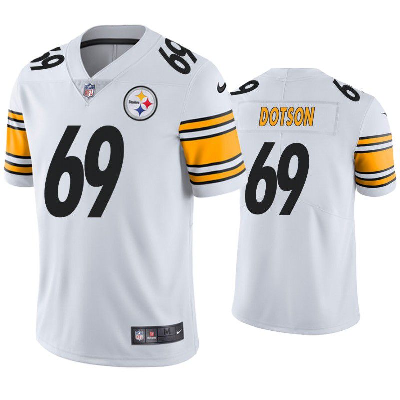 Men Pittsburgh Steelers #69 Kevin Dotson Nike White Vapor Limited NFL Jersey->pittsburgh steelers->NFL Jersey